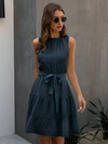 Italian Boho Dress in Dark Blue