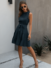 Italian Boho Dress in Dark Blue