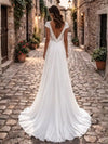 Backless Boho Bridal Dress