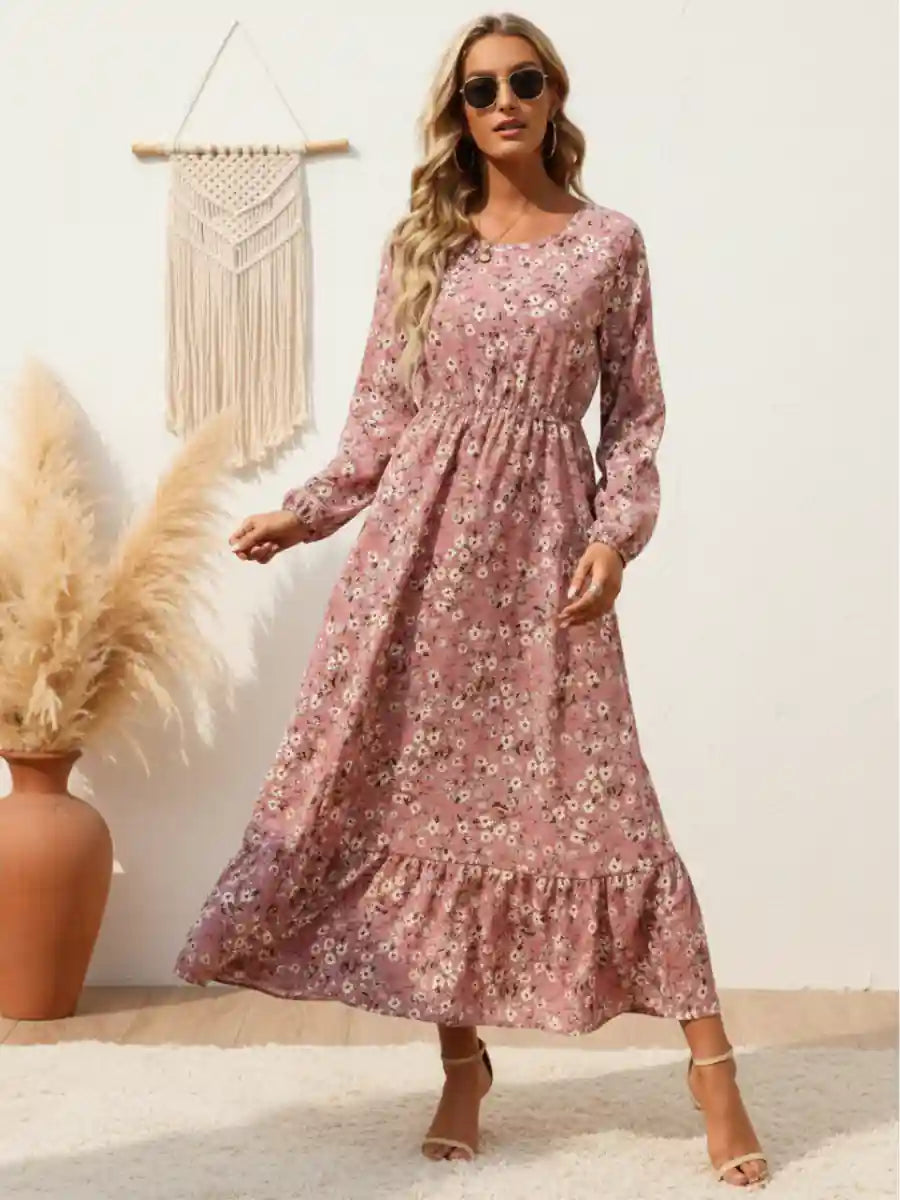 bobo maxi dress Boho Floral پارسی Primary colour:Lavender make you more attractive LOFT Ribbed Midi Dress