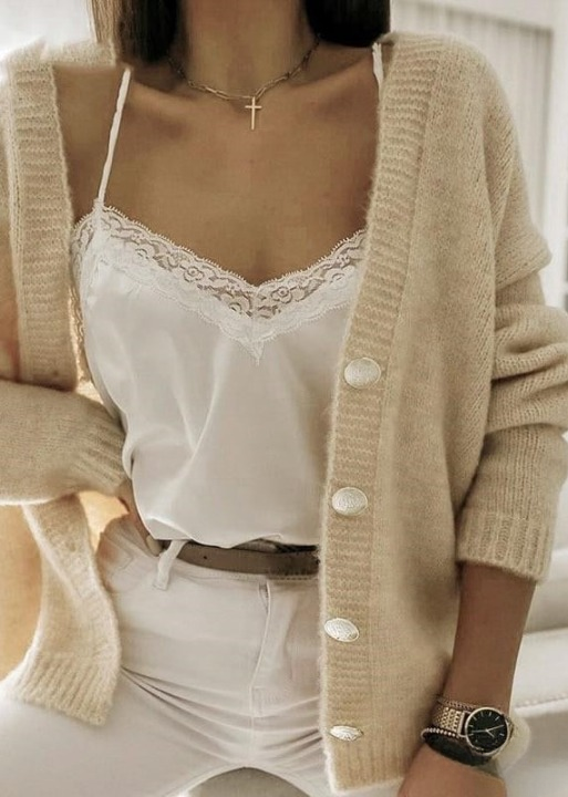 Boho Short Cardigan Buttoned Solid Color
