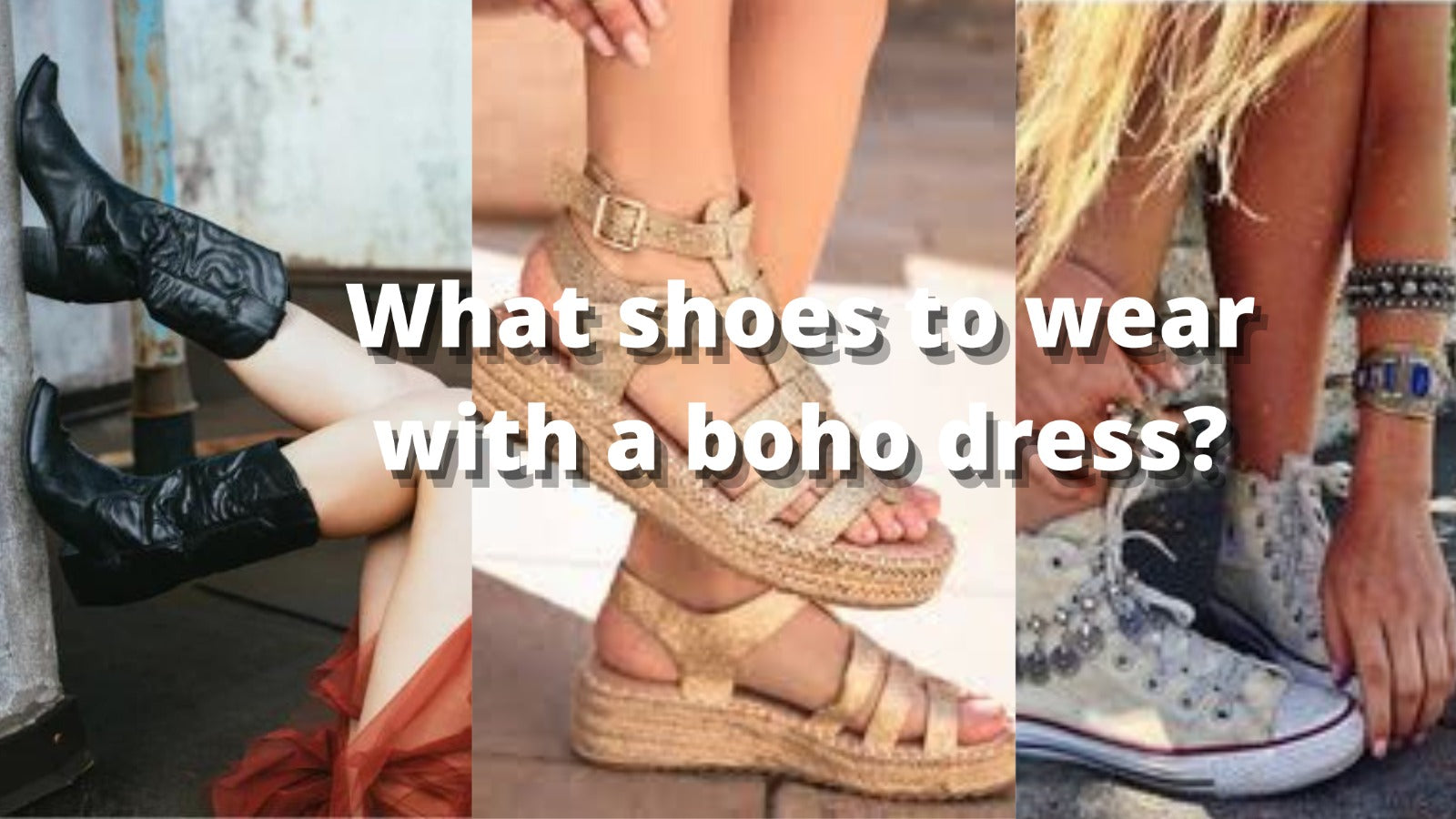 What shoes to wear with a boho dress?