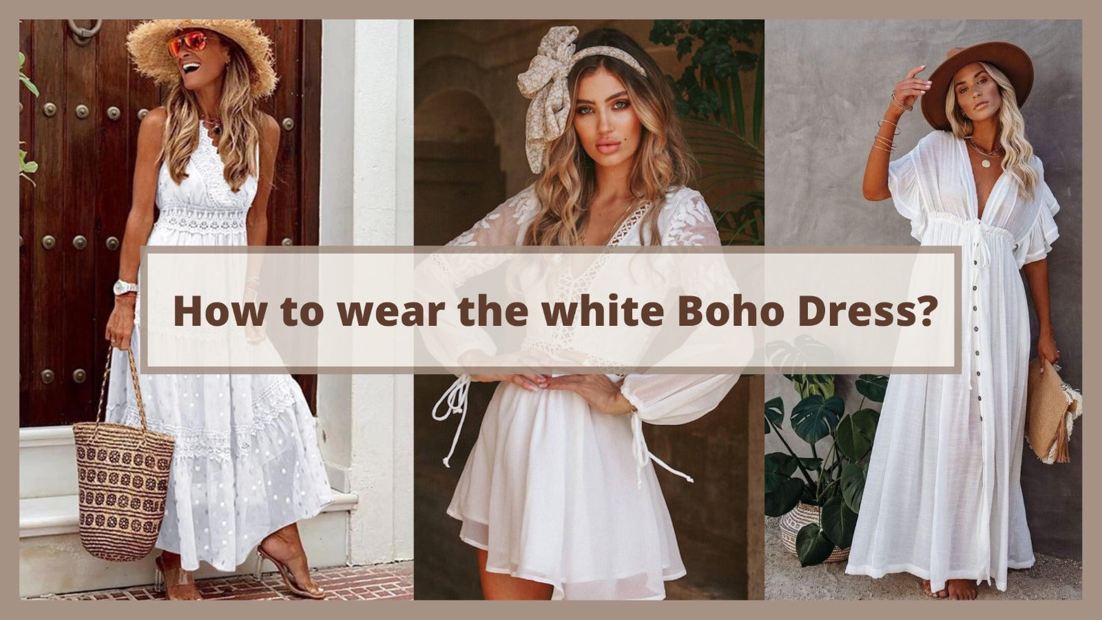 How to wear the white Boho Dress?