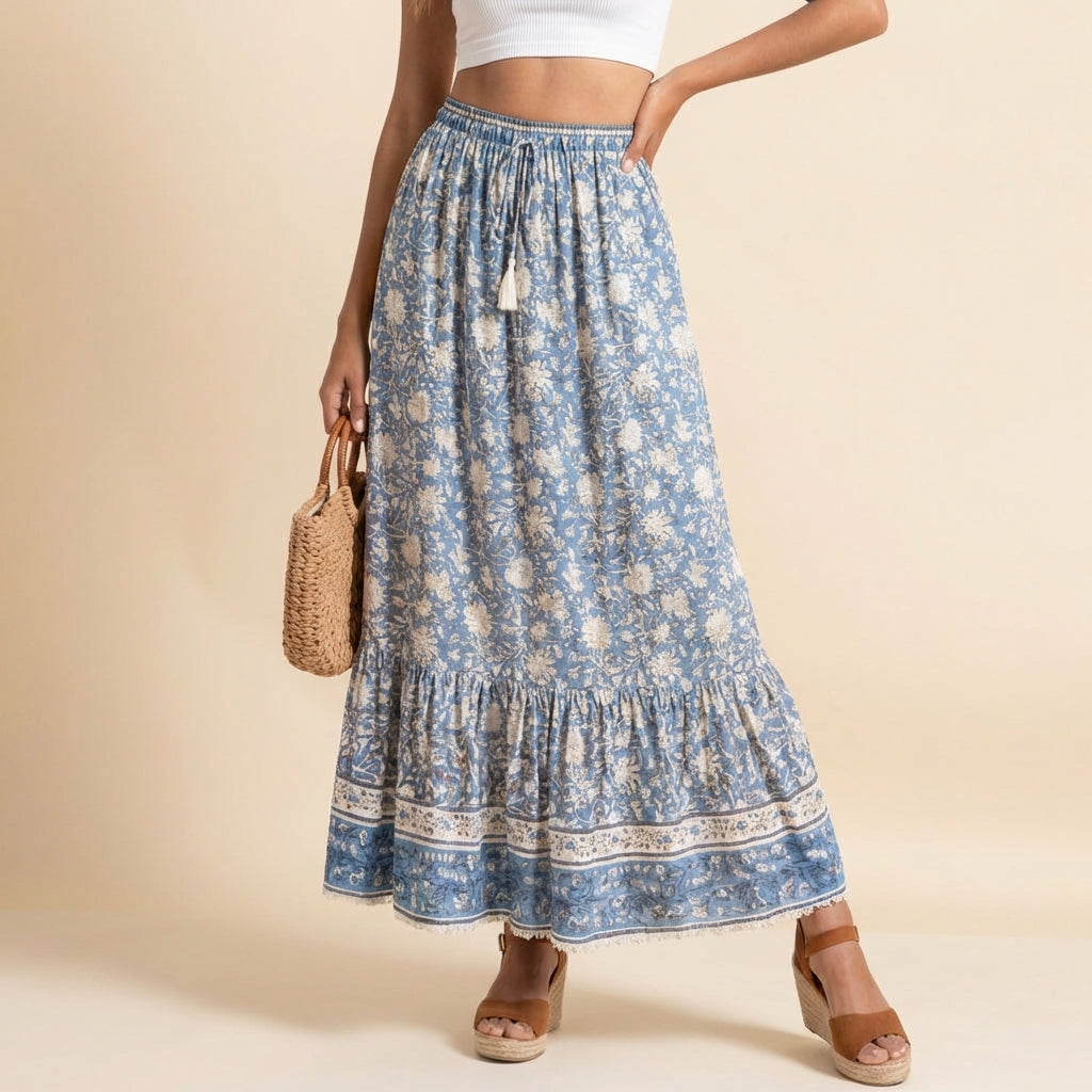 boho maxi skirt
