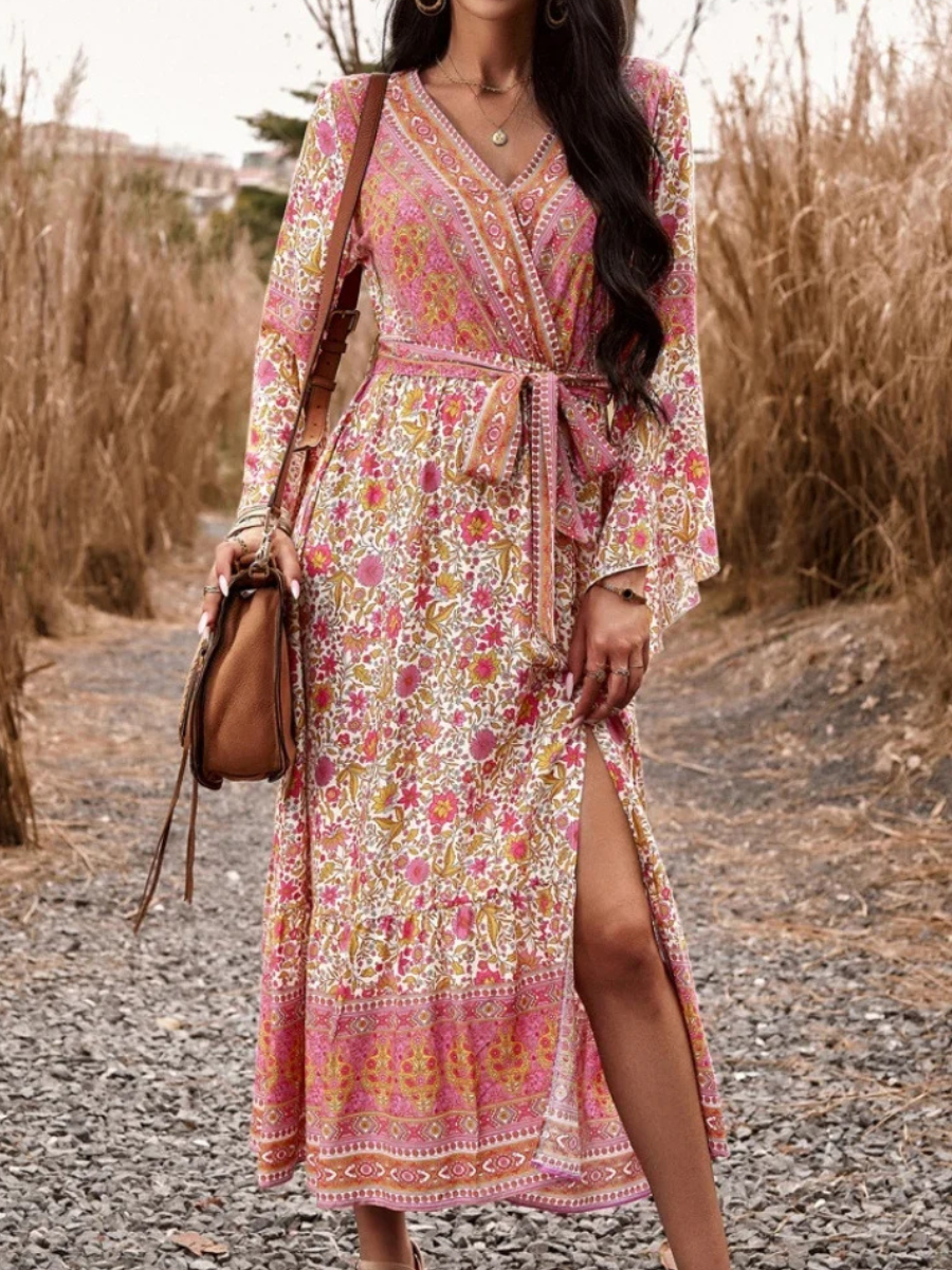 Long Sleeve Boho Maxi Dress