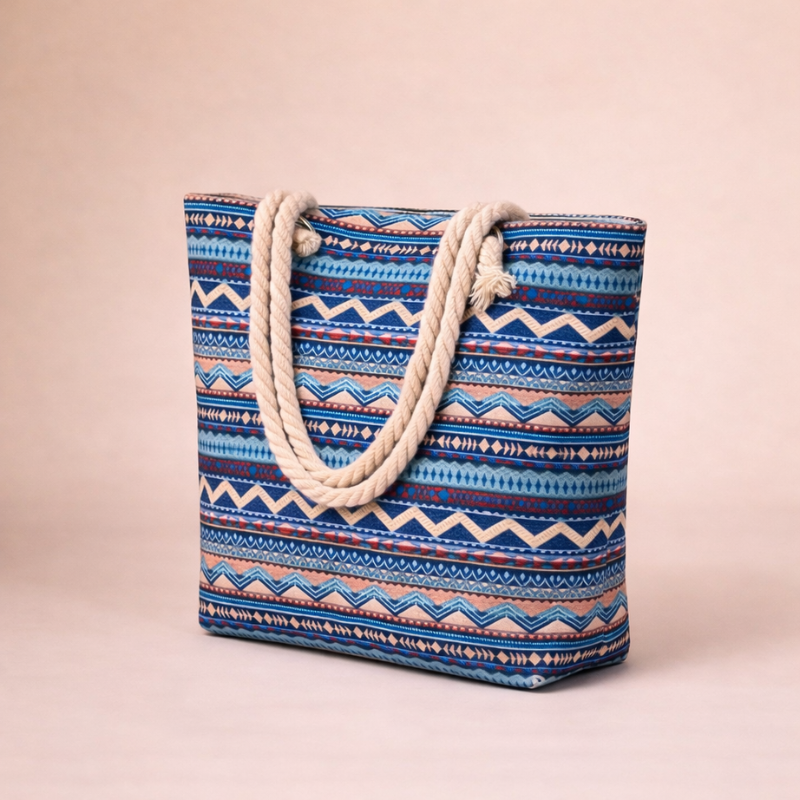 Boho Summer Beach Tote Bag