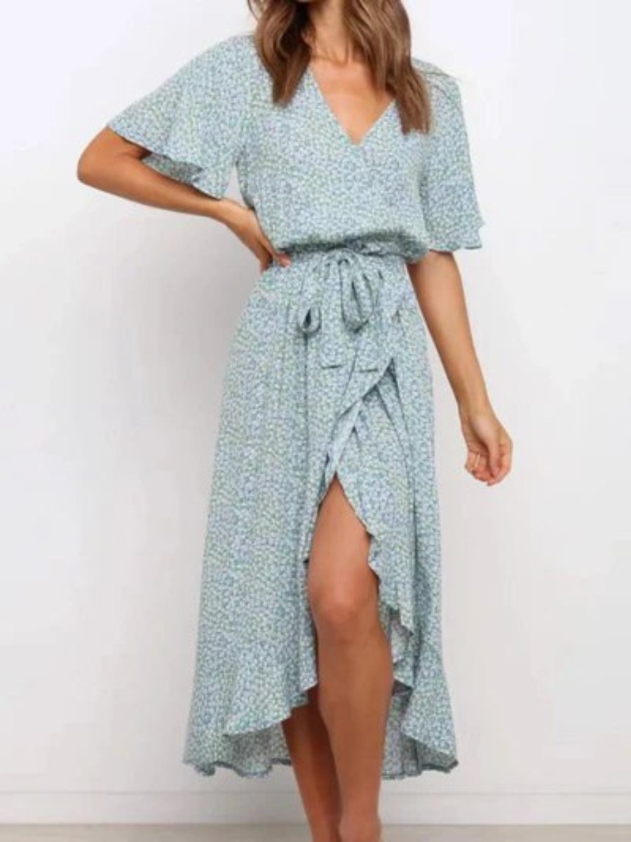 Asymmetrical Dress in Blue