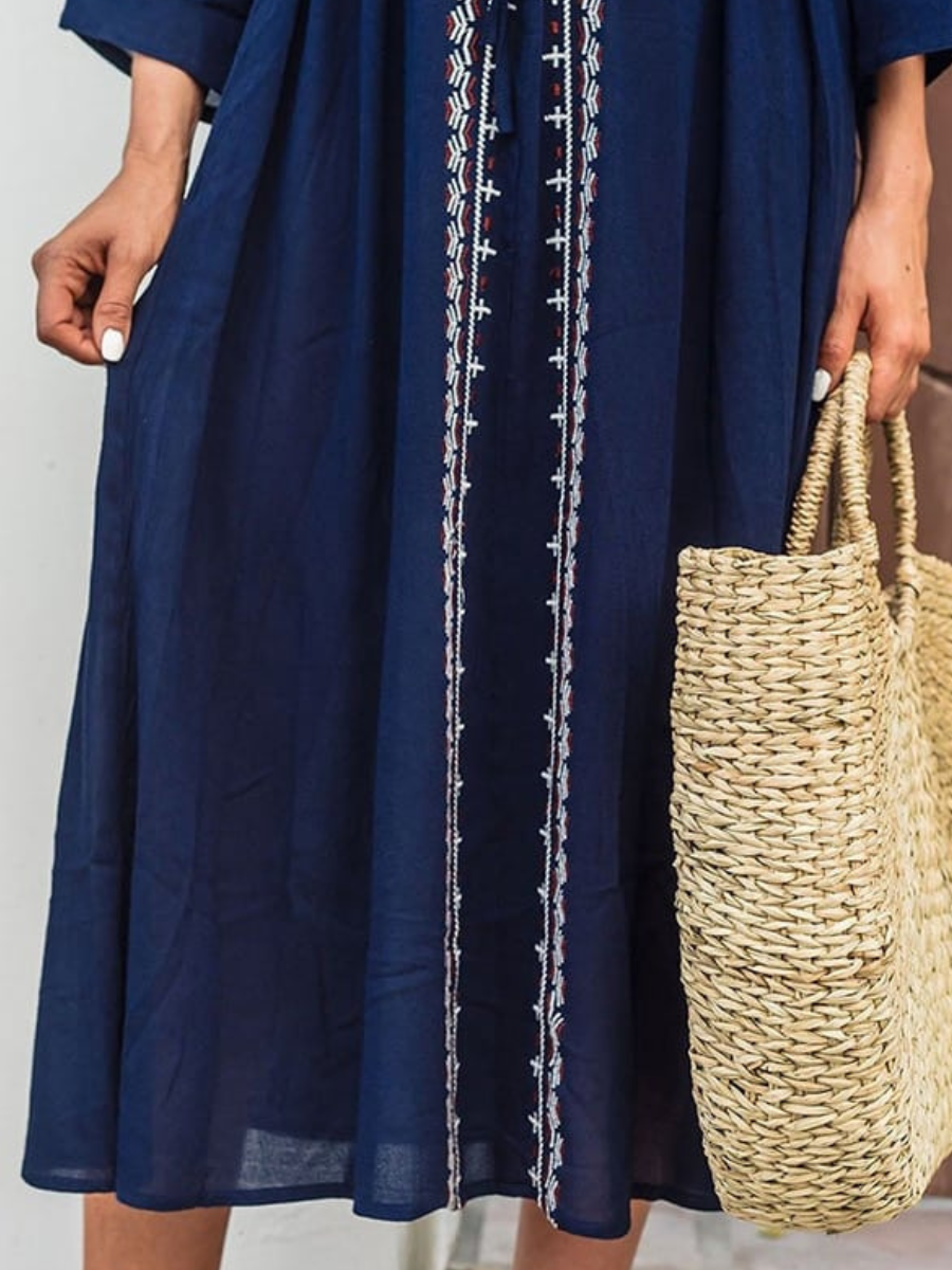 Maxi Summer Dress With Sleeves