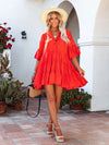 Orange Boho Mini Dress