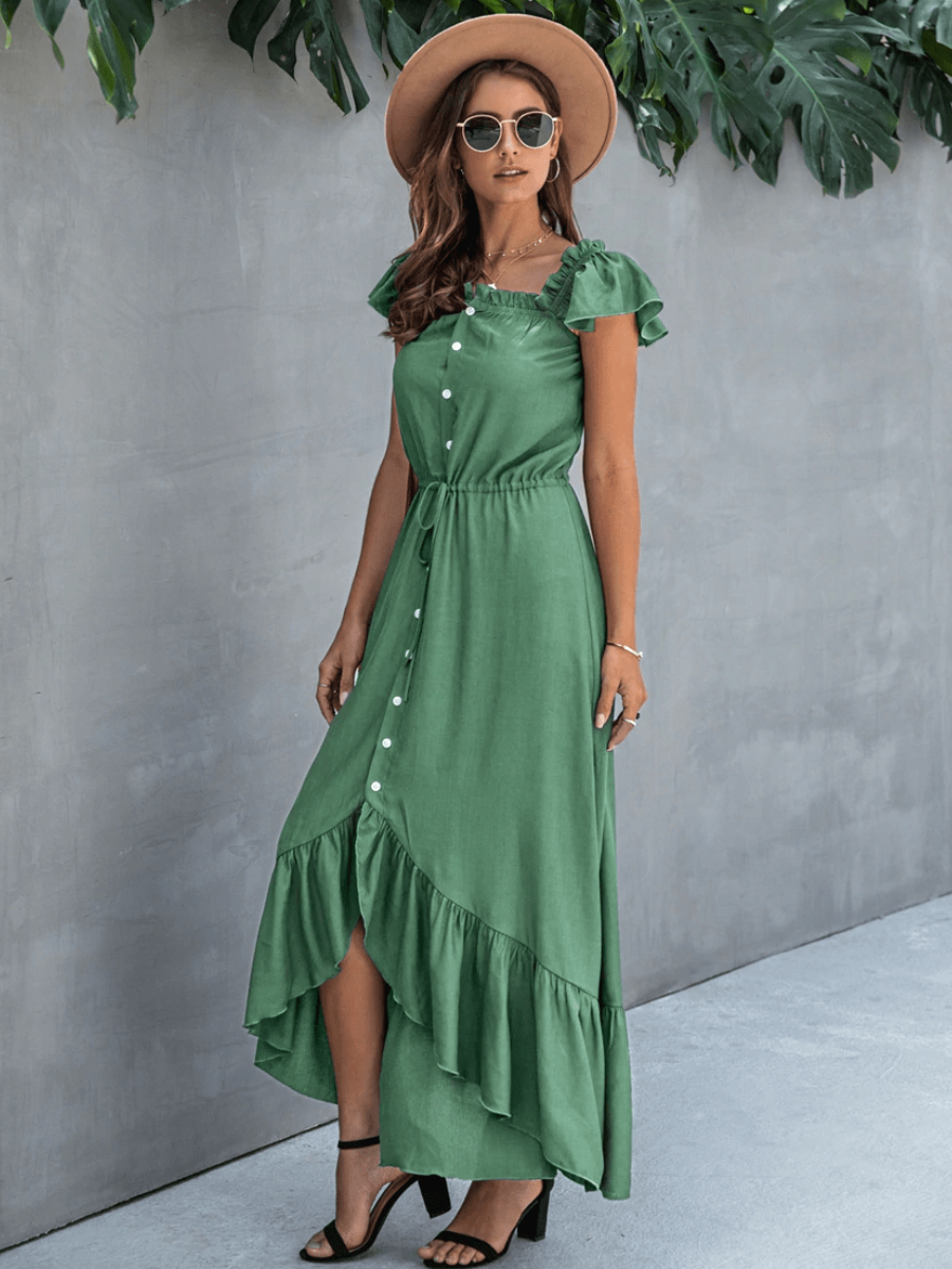 Emerald Green Boho Dress