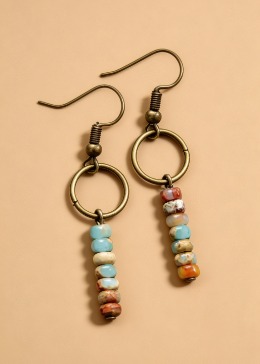 Vintage Boho Dangle Gold Earrings