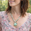 Boho Natural Stone Pendant Necklace