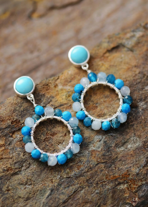 Boho Beads Earrings - Flower Ear