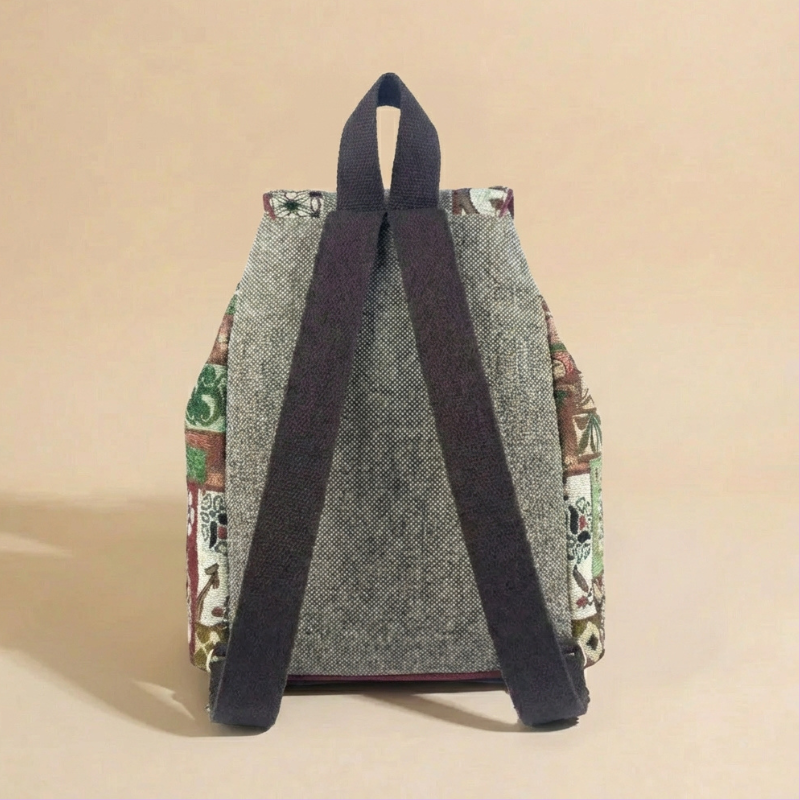 Boho Patchwork Canvas Backpack