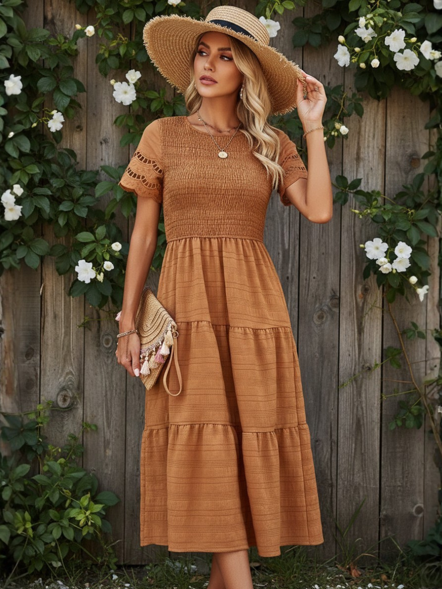 Maxi Boho Dress with Sleeves
