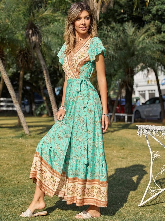 Beautiful Maxi Dresses: Bohemian Blues & Greens  Maxi dress, Beautiful maxi  dresses, Bohemian maxi dress