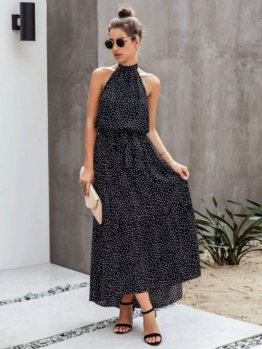 Halter Boho Maxi Dress