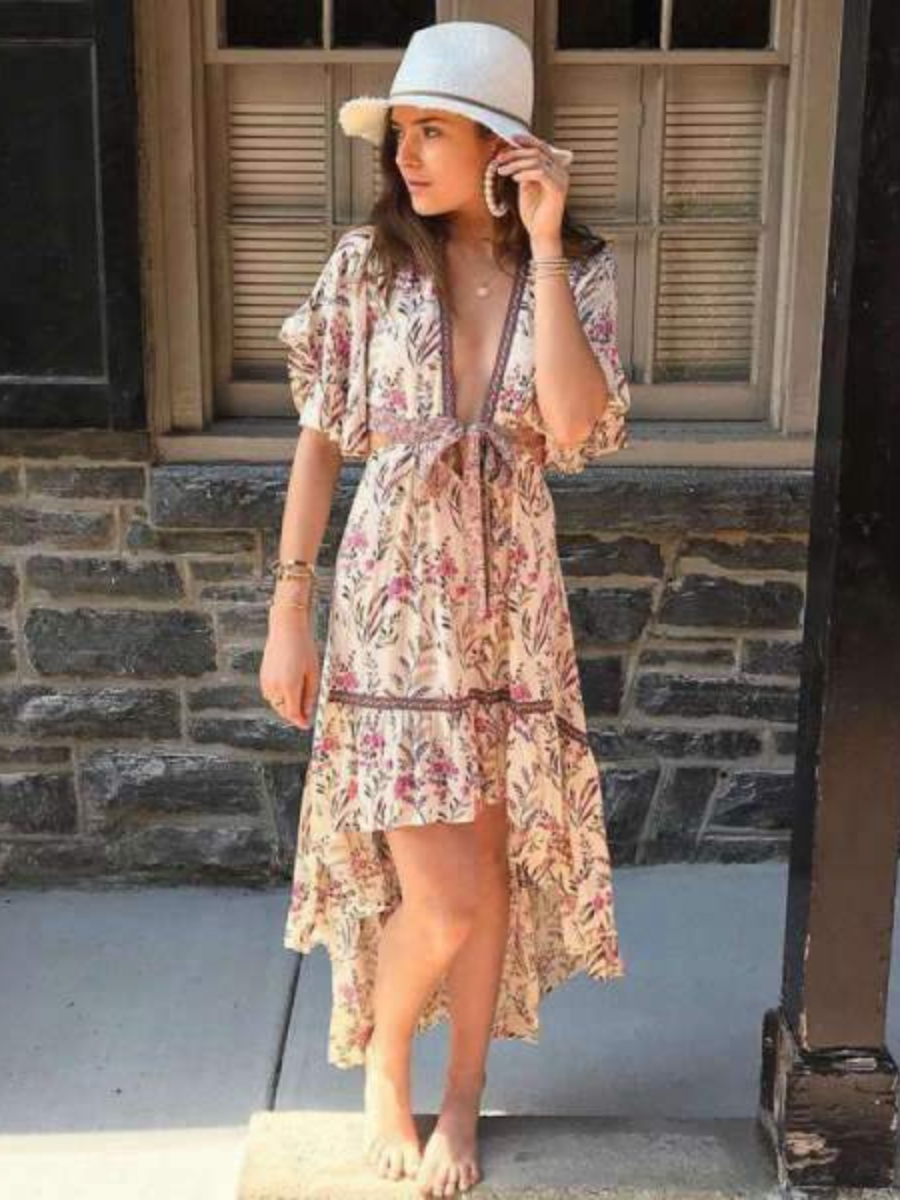 Short Front Long Back Boho Dress