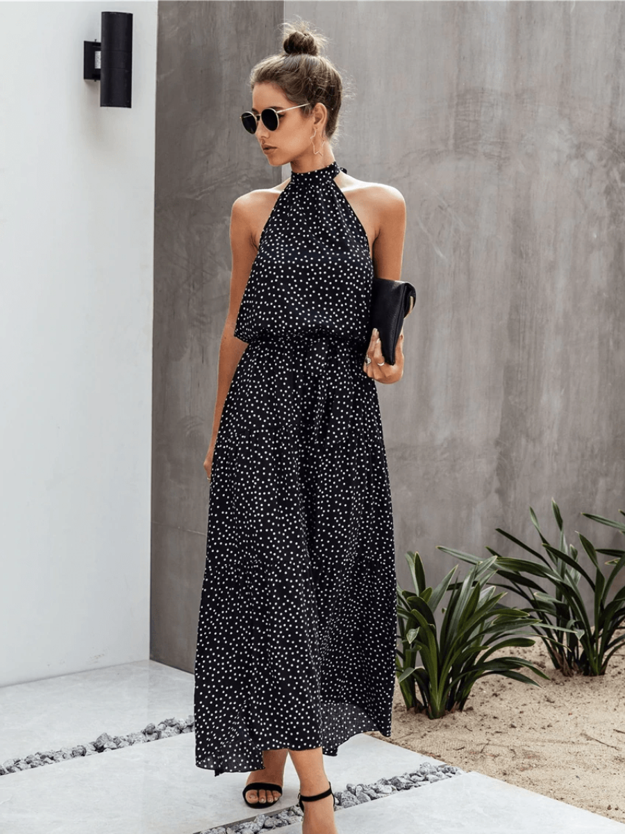 Halter Boho Maxi Dress