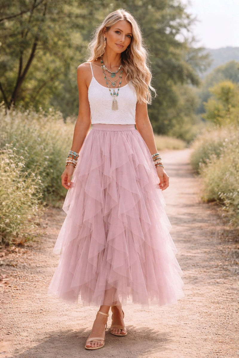 Boho Skirt Frills & Ruffles
