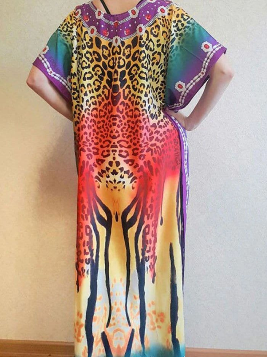 Leopard Print Boho Dress