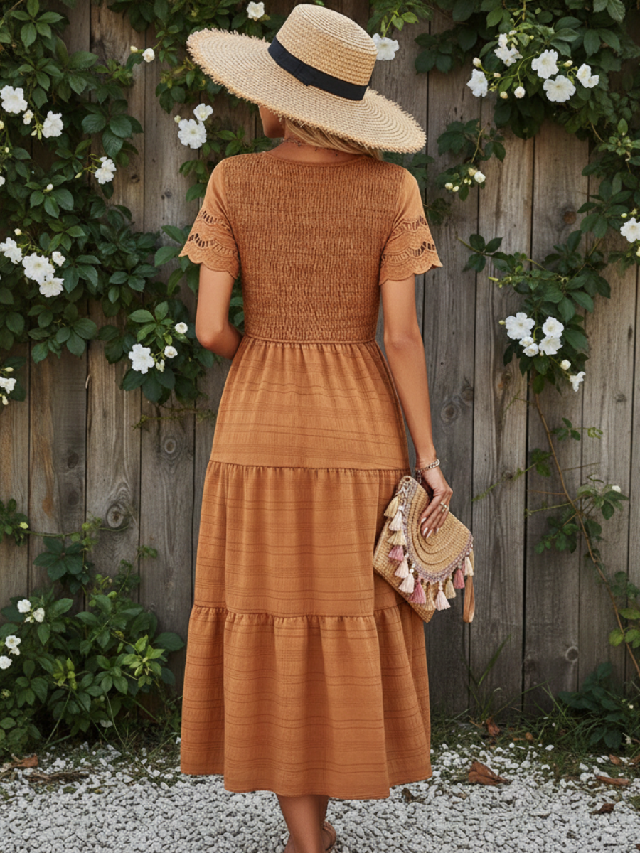 Maxi Boho Dress with Sleeves