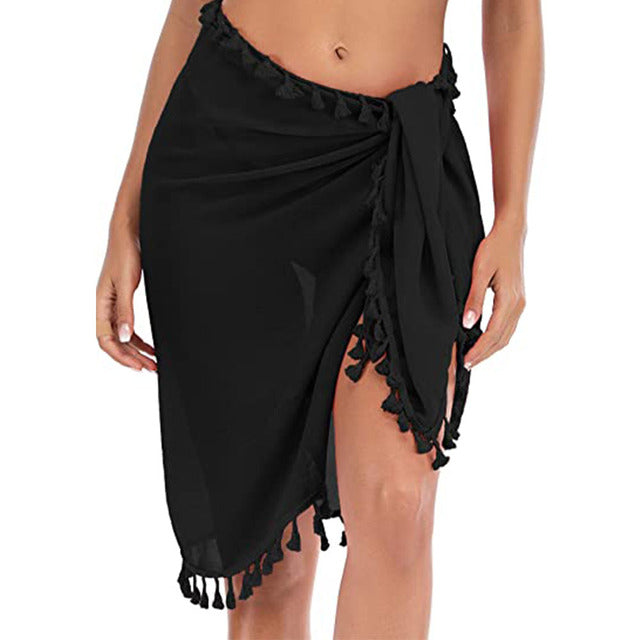 Pompoms Sarong Beach Cover Up
