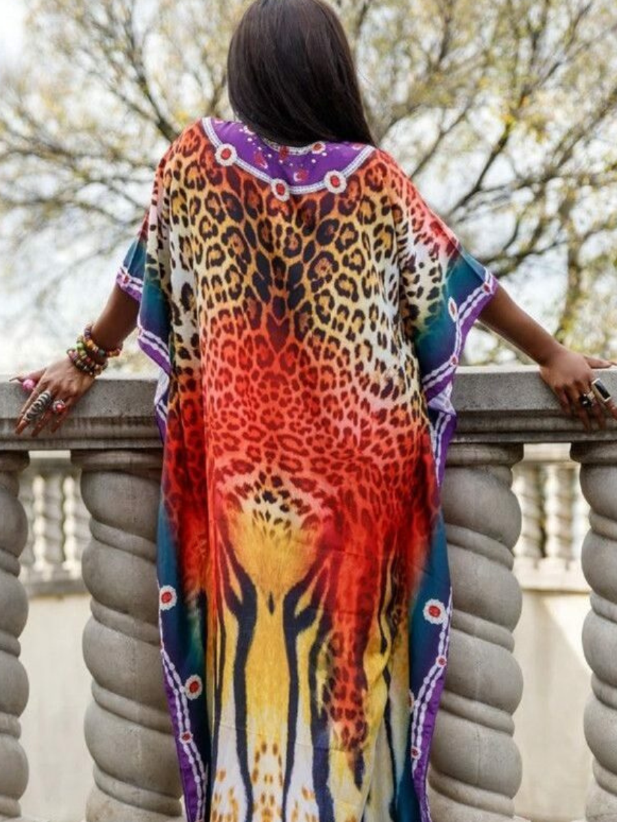 Leopard Print Boho Dress