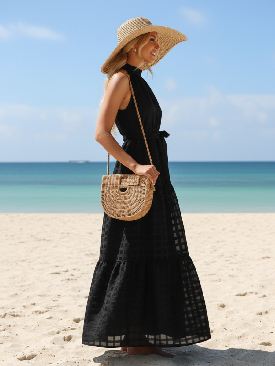 Black Boho Maxi Dress