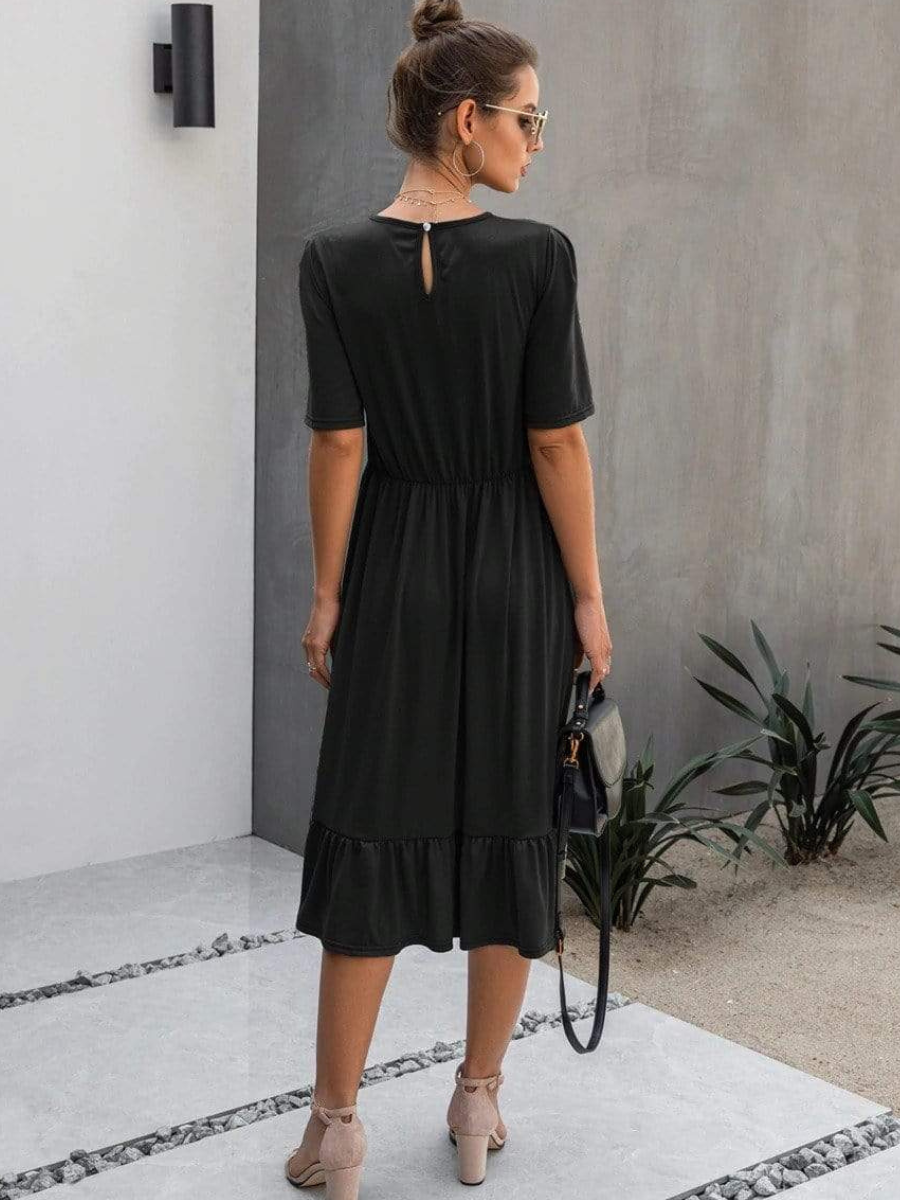 3 4 Sleeve Boho Maxi Dress