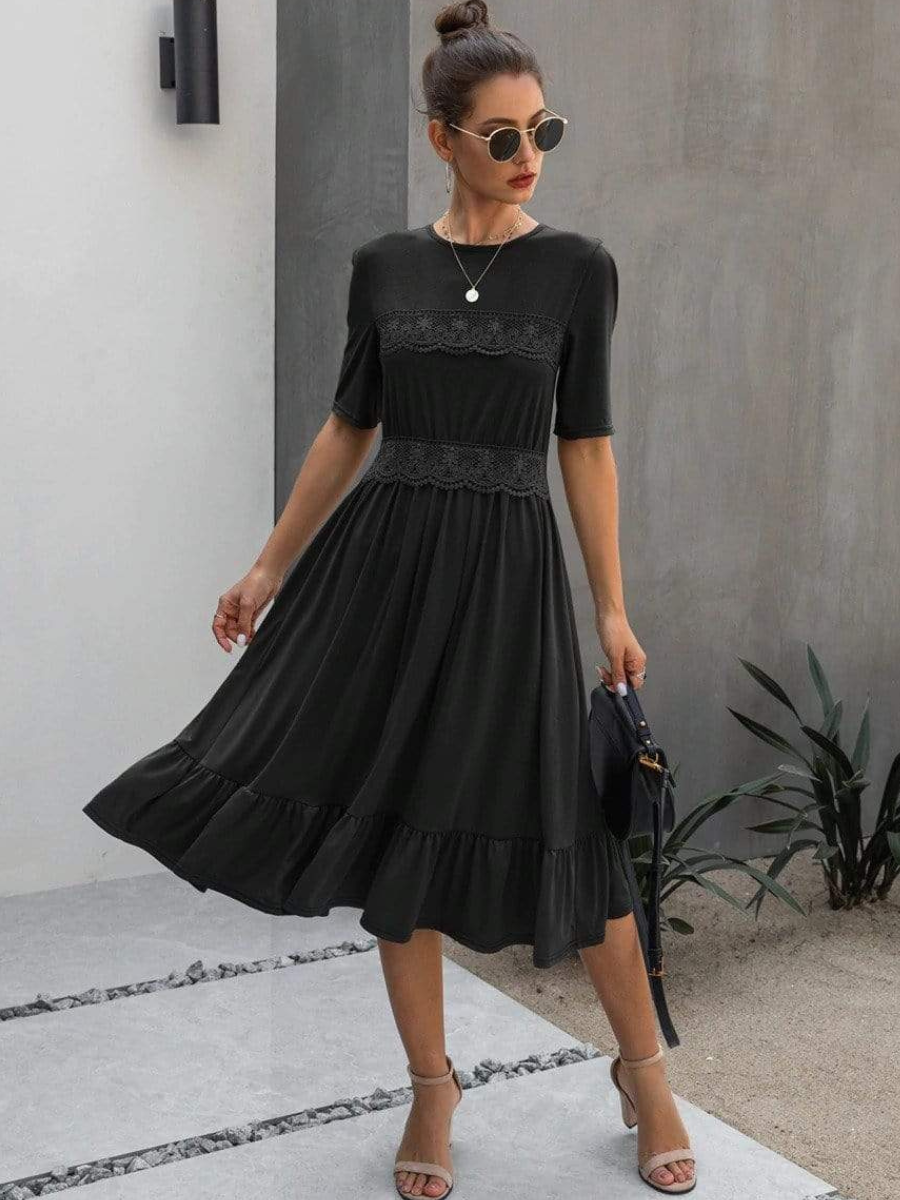 3 4 Sleeve Boho Maxi Dress