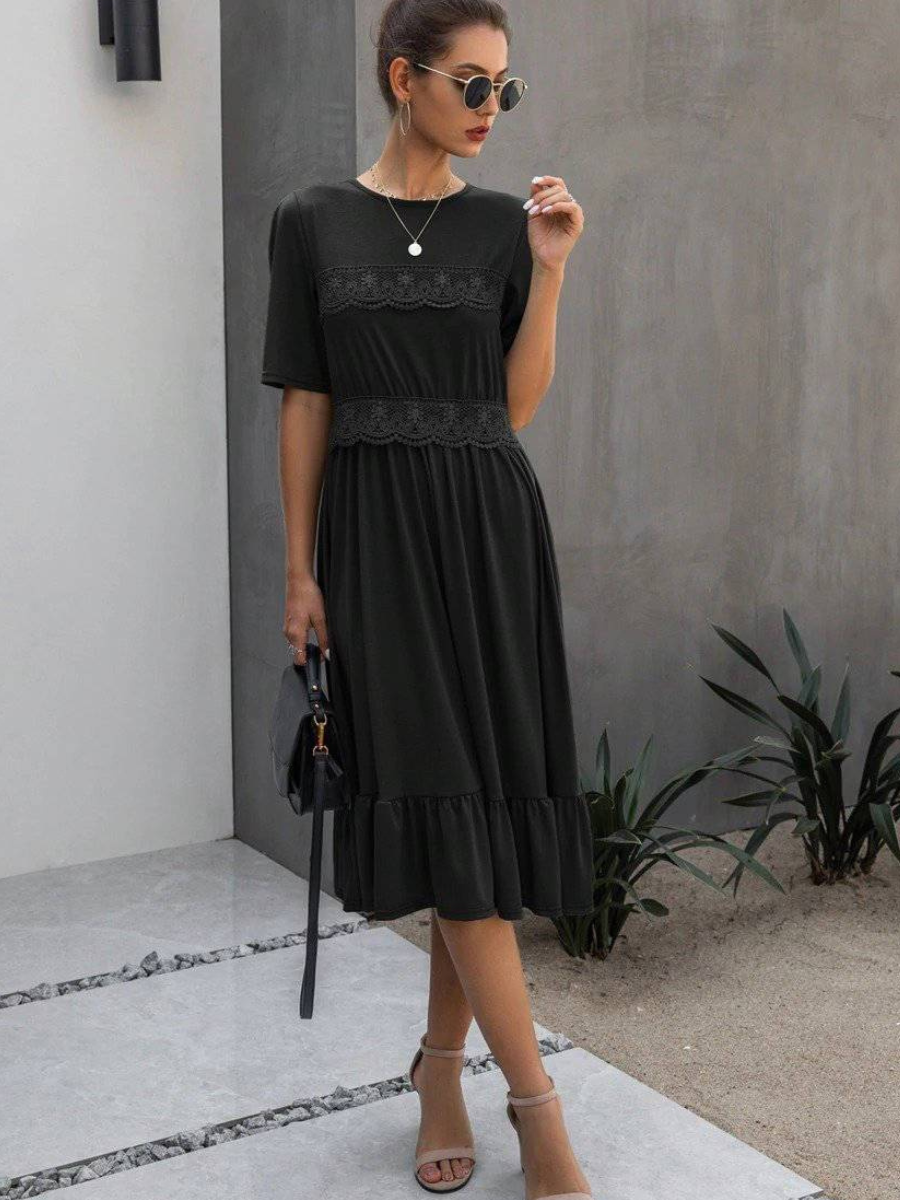 3 4 Sleeve Boho Maxi Dress