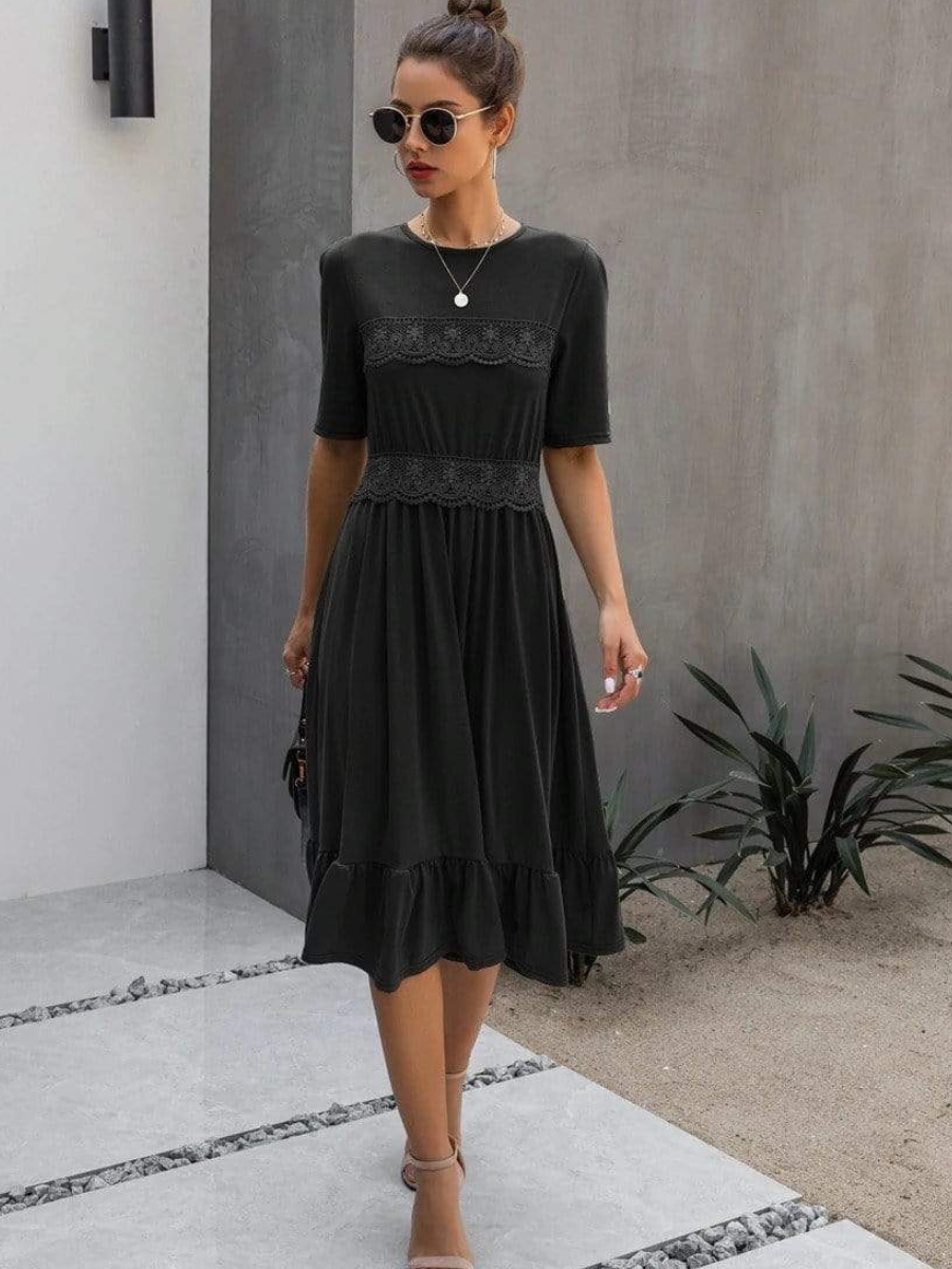 3 4 Sleeve Boho Maxi Dress