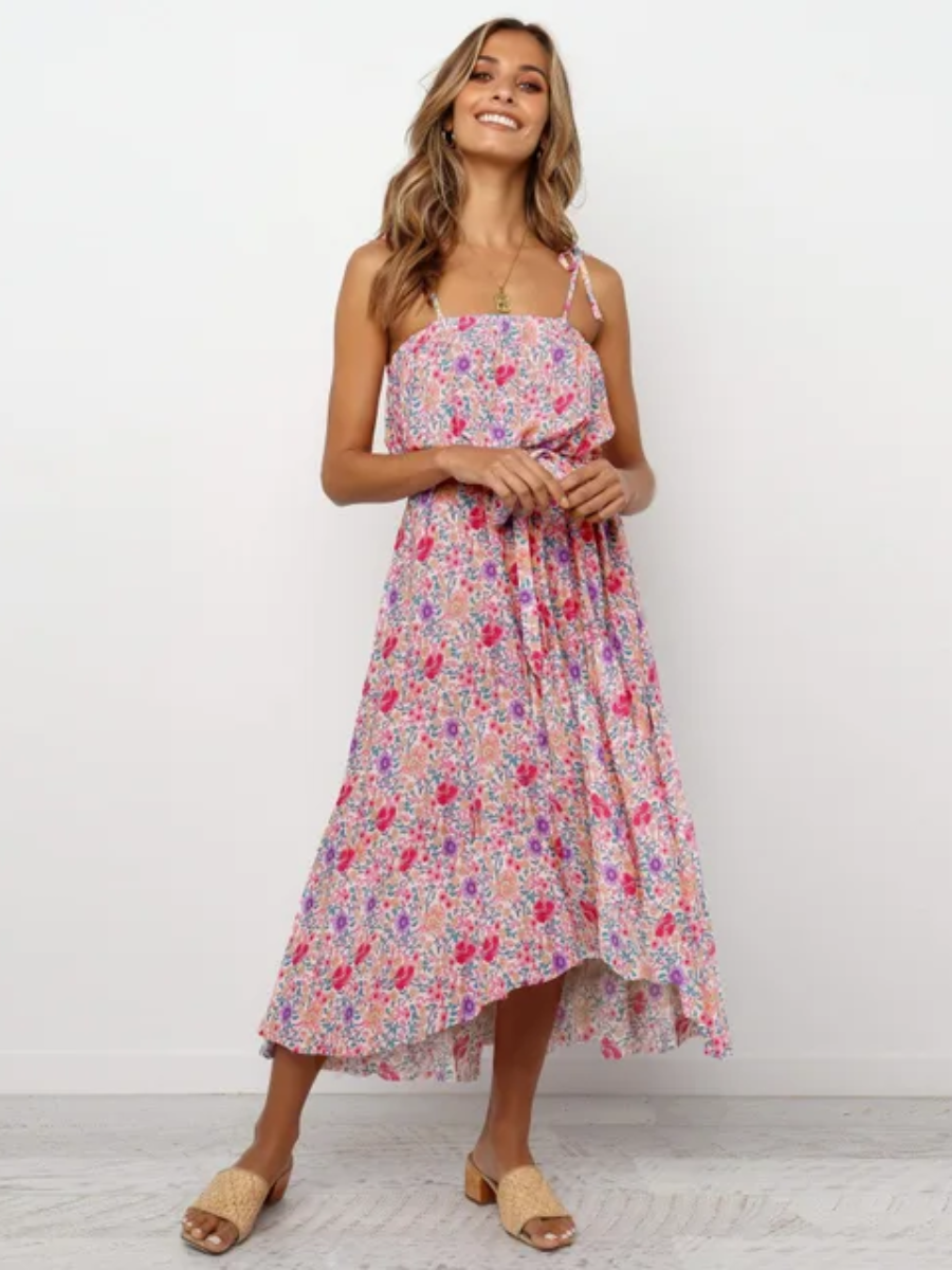 Pink Boho Maxi Dress