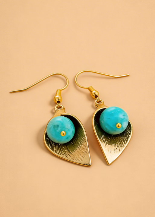 Boho Earrings - Gold Flower