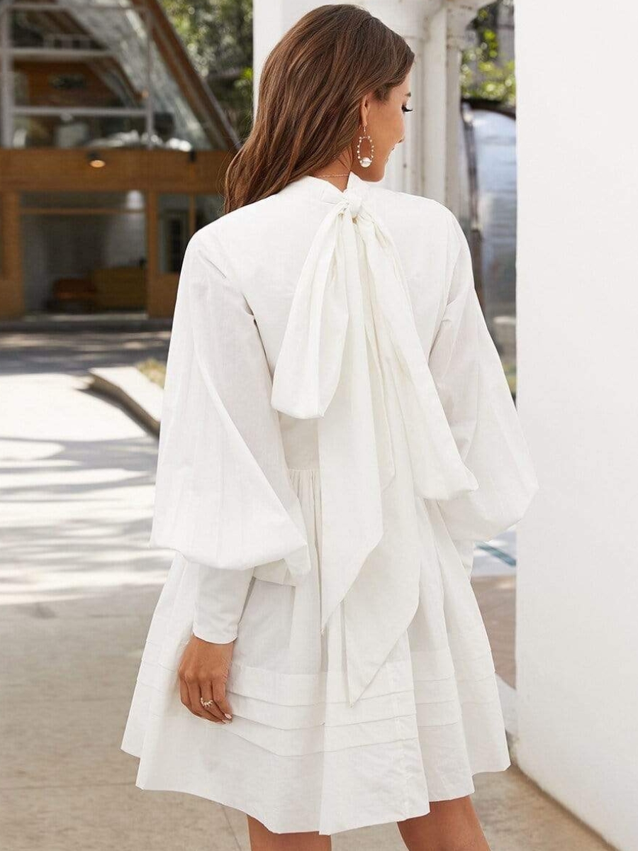 Bohemian Bloomer Dress in White