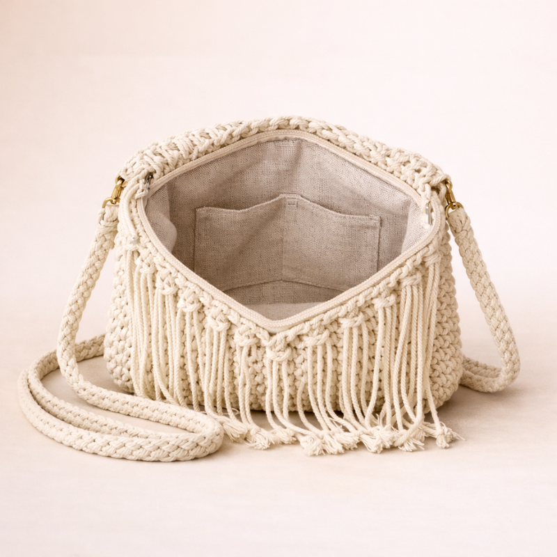 Boho Crochet Crossbody Bag