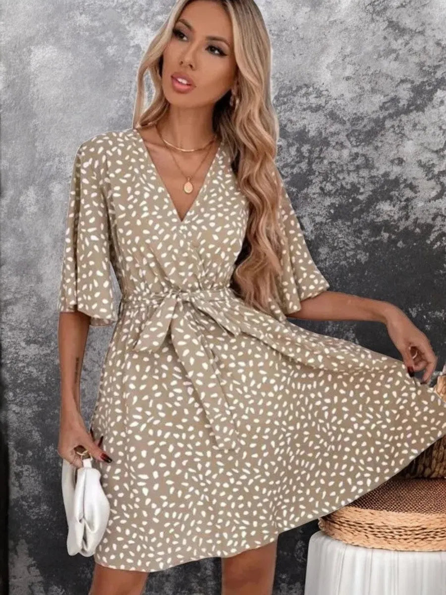 Kaki Boho Chic Dress