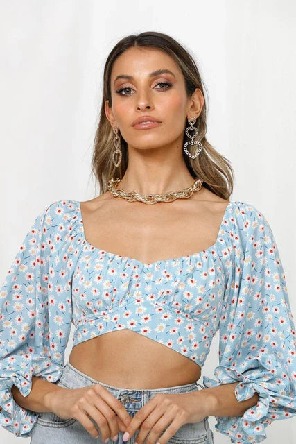 Boho Floral Crop Top
