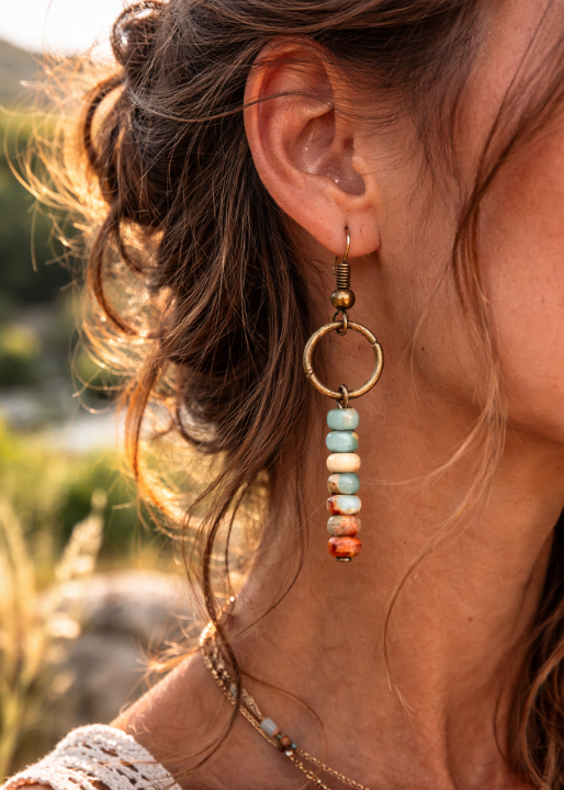 Vintage Boho Dangle Gold Earrings