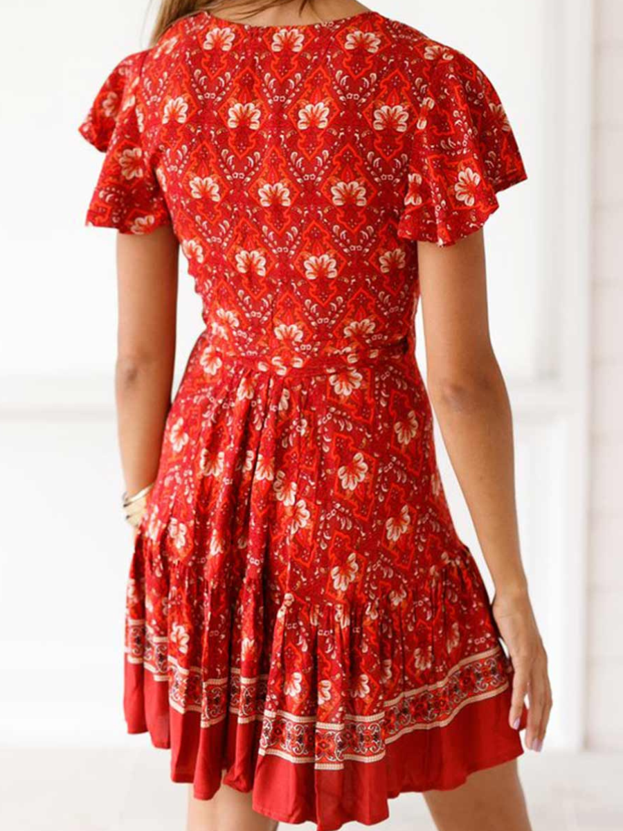Red Boho-Style Dress