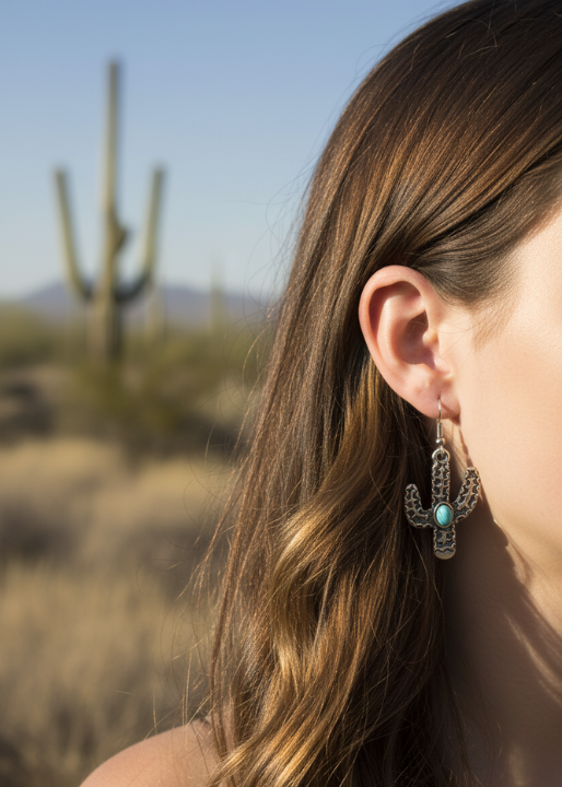 Cactus Boho Earrings