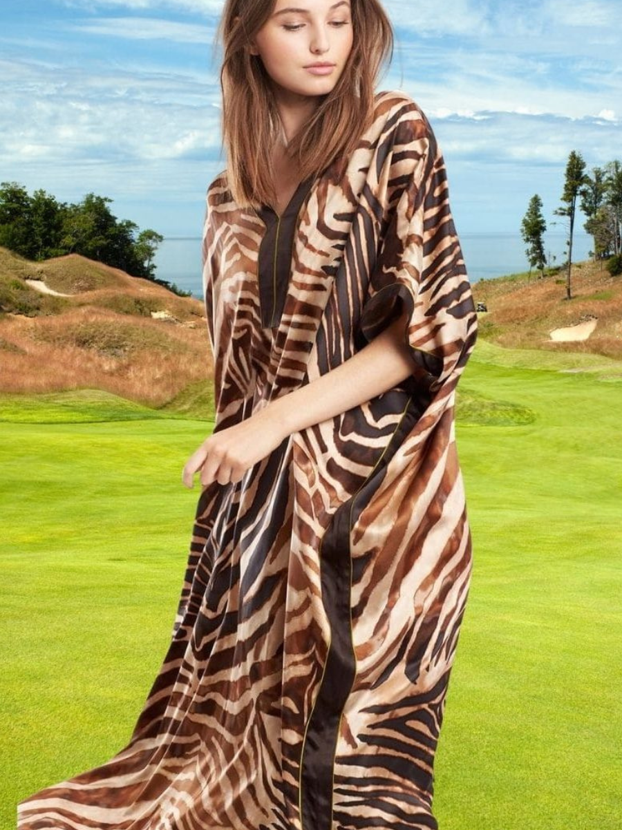 Zebra Print Maxi Dress