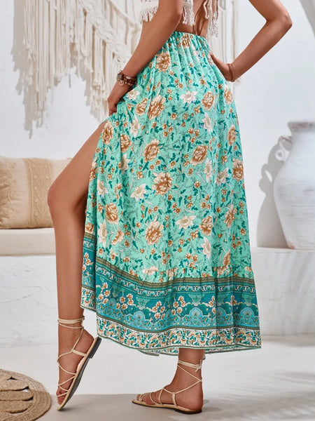 Gypsy Skirt in Turquoise Blue Boho Mood