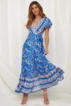 Blue Boho Maxi Dress