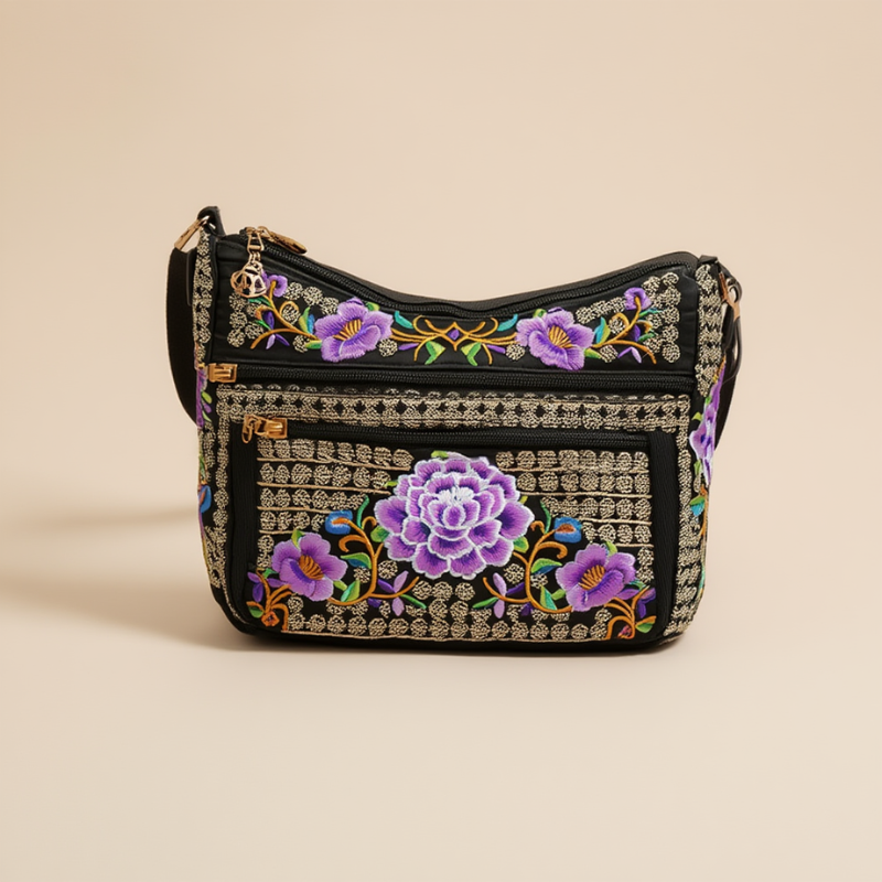 Embroidered Boho Shoulder Bag
