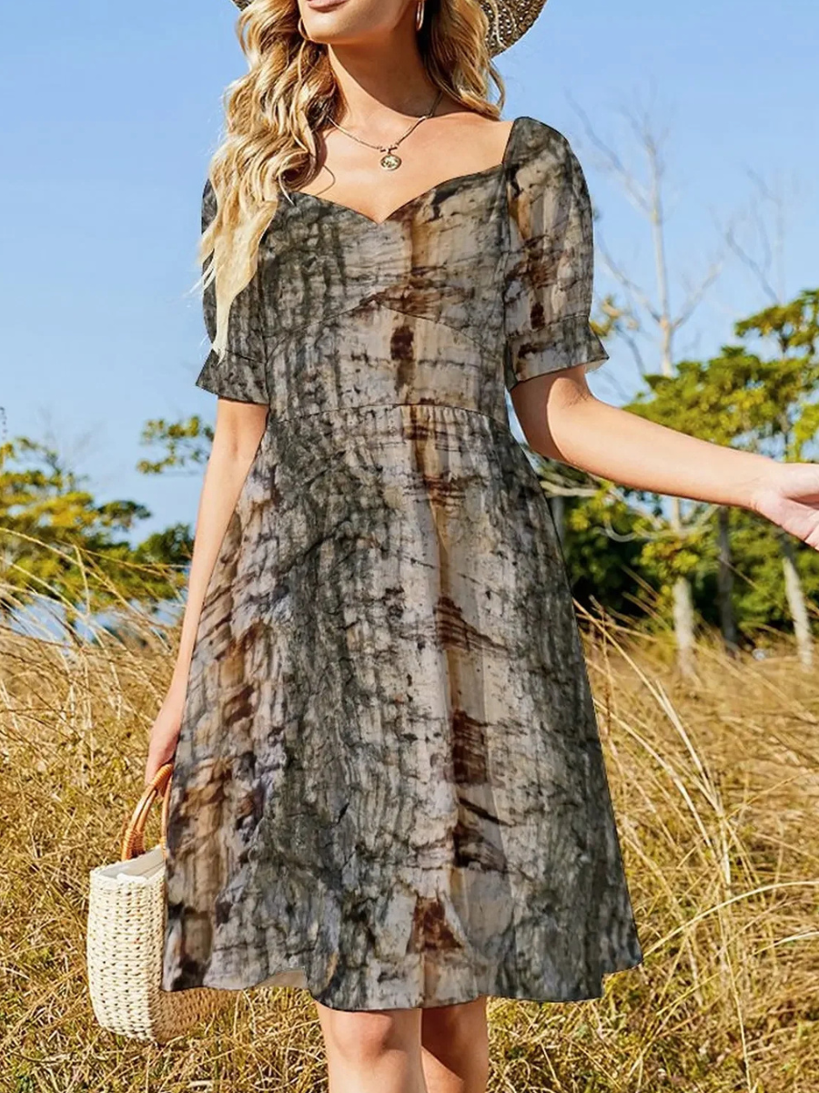 Mini Boho Dress Python Print