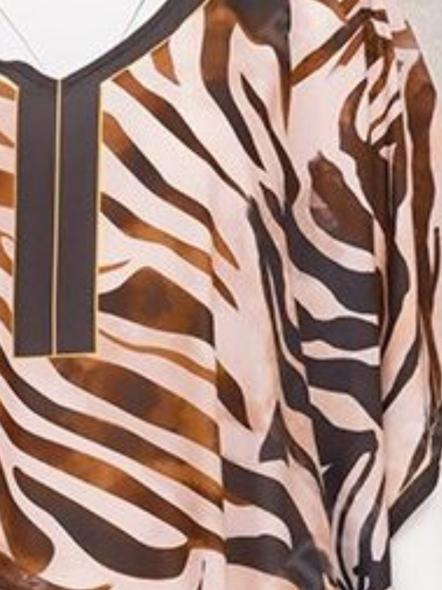 Zebra Print Maxi Dress