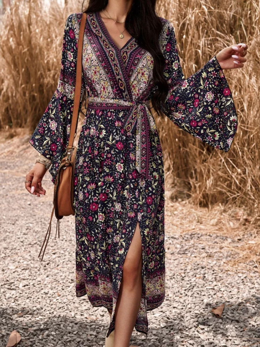 Long Sleeve Boho Maxi Dress