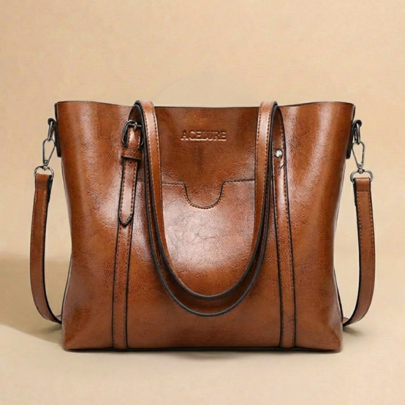 Boho Vintage Leather Tote Bag